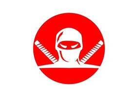 Ninja idee vector logo ontwerp