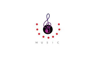 onze muziek- logo vangt de essence van ritme en melodie met haar strak en modern ontwerp. vector