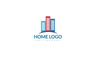 creatief huis slim logo detaillering met schoon achtergrond vector