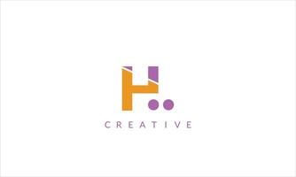 brief hl logo. vector ontwerp brief met abstract meetkundig logo concept.