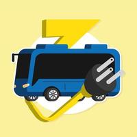 elektrisch busvervoer vector