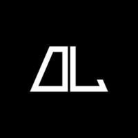 dl logo abstract monogram geïsoleerd op zwarte achtergrond vector