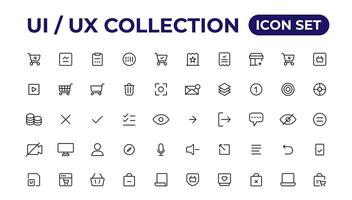 ui ux icoon set, gebruiker koppel iconset verzameling. vector