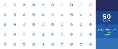 timer icoon set. stopwatch timer verzameling. timer of klok symbool. countdown cirkel klok teller tijdopnemer. snel tijd pictogrammen - voorraad vector