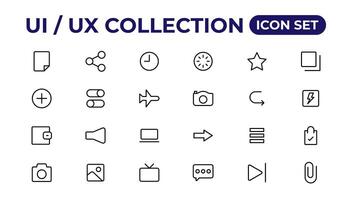 ui ux icoon set, gebruiker koppel iconset verzameling. vector