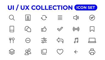 ui ux icoon set, gebruiker koppel iconset verzameling. vector