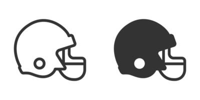Amerikaans voetbal helm icoon. vector illustratie.