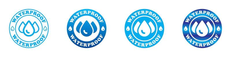 waterbestendig icoon set. water bewijs logo. vector illustratie.