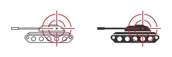 tank het richten icoon. vector illustratie.