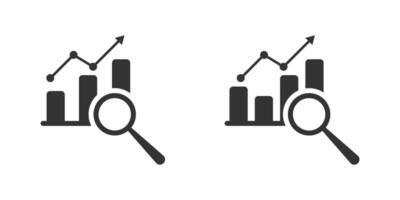 markt analyse icoon. vector illustratie.