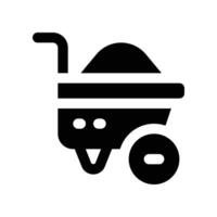 kruiwagen icoon. vector glyph icoon voor uw website, mobiel, presentatie, en logo ontwerp.