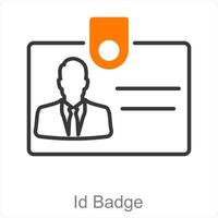 ID kaart insigne en identiteit icoon concept vector