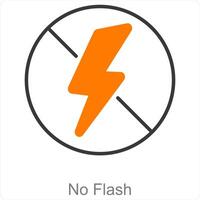 Nee flash en donker icoon concept vector