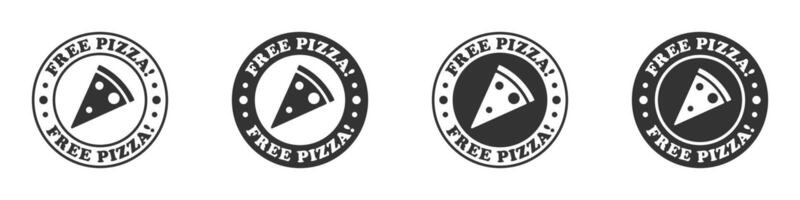 vrij pizza icoon set. vector illustratie.