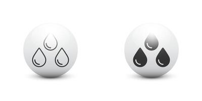 water laten vallen icoon. regen symbool. olie, of bloed druppels. vector illustratie.