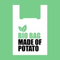 Bio-zak gemaakt van aardappel.