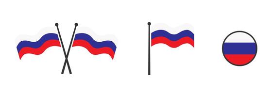 vlag van Rusland. golvend vlag van Rusland. ronde icoon. vlak vector illustratie.