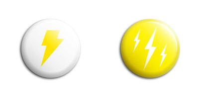 elektriciteit wit en geel toetsen met schaduwen. vector illustratie.
