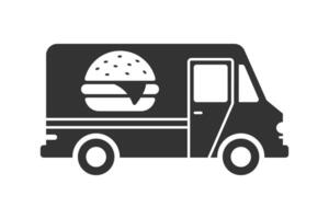 voedsel vrachtauto icoon. vector illustratie.