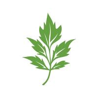 groen blad icoon vorm vers vlak vector ontwerp.