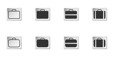 aktentas icoon set. bagage icoon. vector illustratie.