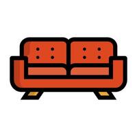 vlak ontwerp sofa icoon. vector. vector