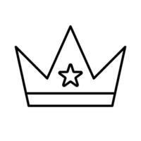 kroon icoon met ster symbool. koning of koningin symbool. vip. vector. vector
