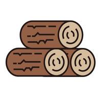 brandhout icoon. logboek. hout. vector. vector