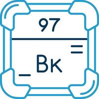 berkelium lijn blauw twee kleur icoon vector