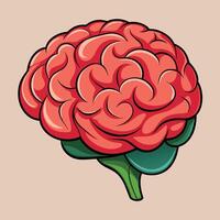 hersenen kleurrijk tekenfilm vector illustratie