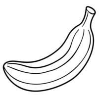 banaan schets kleur bladzijde illustratie voor kinderen en volwassen vector