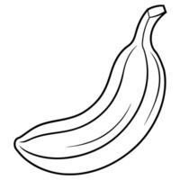 banaan schets kleur bladzijde illustratie voor kinderen en volwassen vector