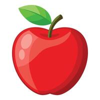 rood appel kleurrijk tekenfilm vector illustratie