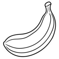 banaan schets kleur bladzijde illustratie voor kinderen en volwassen vector