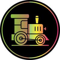 speelgoed- trein glyph ten gevolge kleur icoon vector