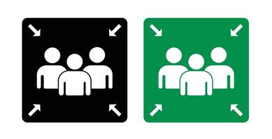 verzamelpunt pictogram vector