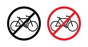 fiets verbod teken vector