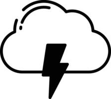 storm glyph en lijn vector illustratie