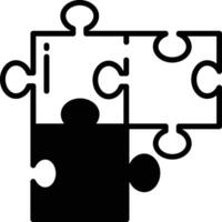 puzzel glyph en lijn vector illustratie