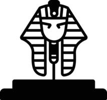 Egypte god glyph en lijn vector illustratie