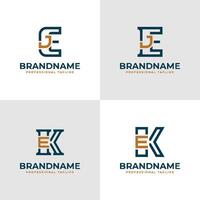 elegant brieven ej en je monogram logo, geschikt voor bedrijf met ej of je initialen vector