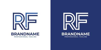 brieven rf lijn monogram logo, geschikt voor bedrijf met rf of vanaf initialen vector