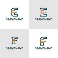 elegant brieven ef en fe monogram logo, geschikt voor bedrijf met ef of fe initialen vector