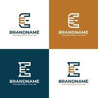 elegant brieven ee monogram logo, geschikt voor bedrijf met ee initialen vector