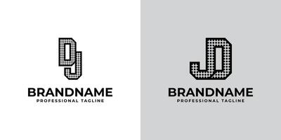 brieven dj en jd punt monogram logo, geschikt voor bedrijf met dj of jd initialen vector