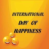 internationale dag van geluk vector