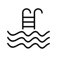 Zwembad pictogram vectorillustratie