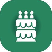 verjaardag taart creatief icoon ontwerp vector