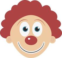 gelukkig clown gezicht plat ontwerp icoon vector