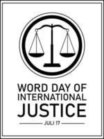 werelddag voor internationale justitie vector afbeelding, 17 juli